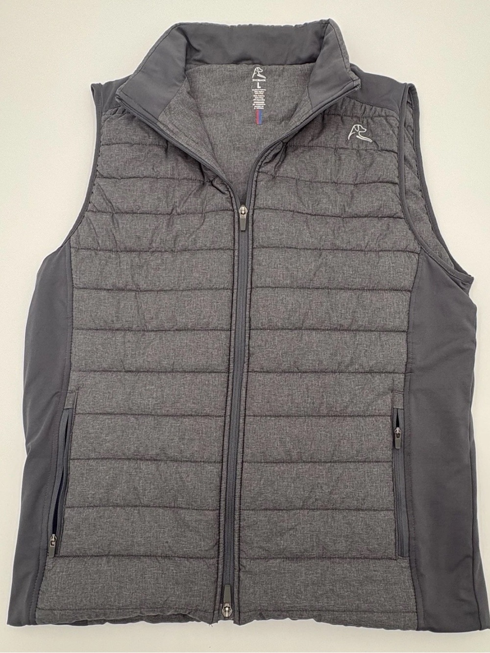 Rhoback Men's Quilted Charcoal Gray Performance Vest